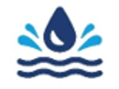Icon of a water drop splashing into waves